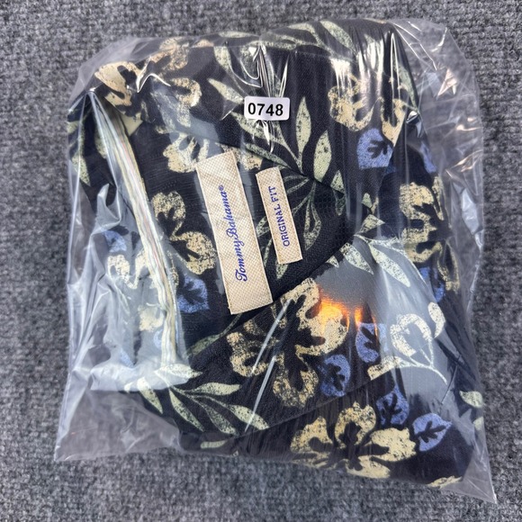 Tommy Bahama Lei Floral Camp 100% Silk Shirt Men's 2XL Black Hawaiian Vacation‎ - Picture 10 of 10